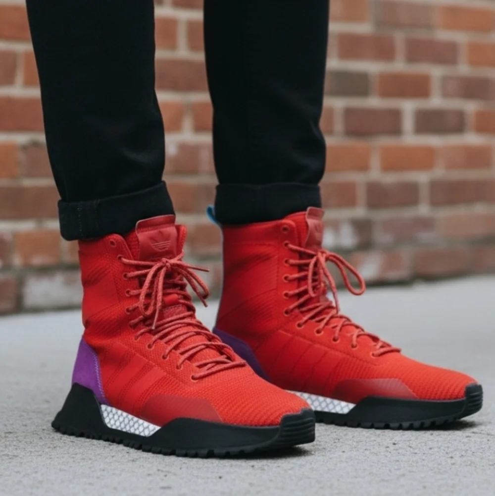 Adidas AF 1.3 Primeknit Boots Scarlet Red Sock 8
